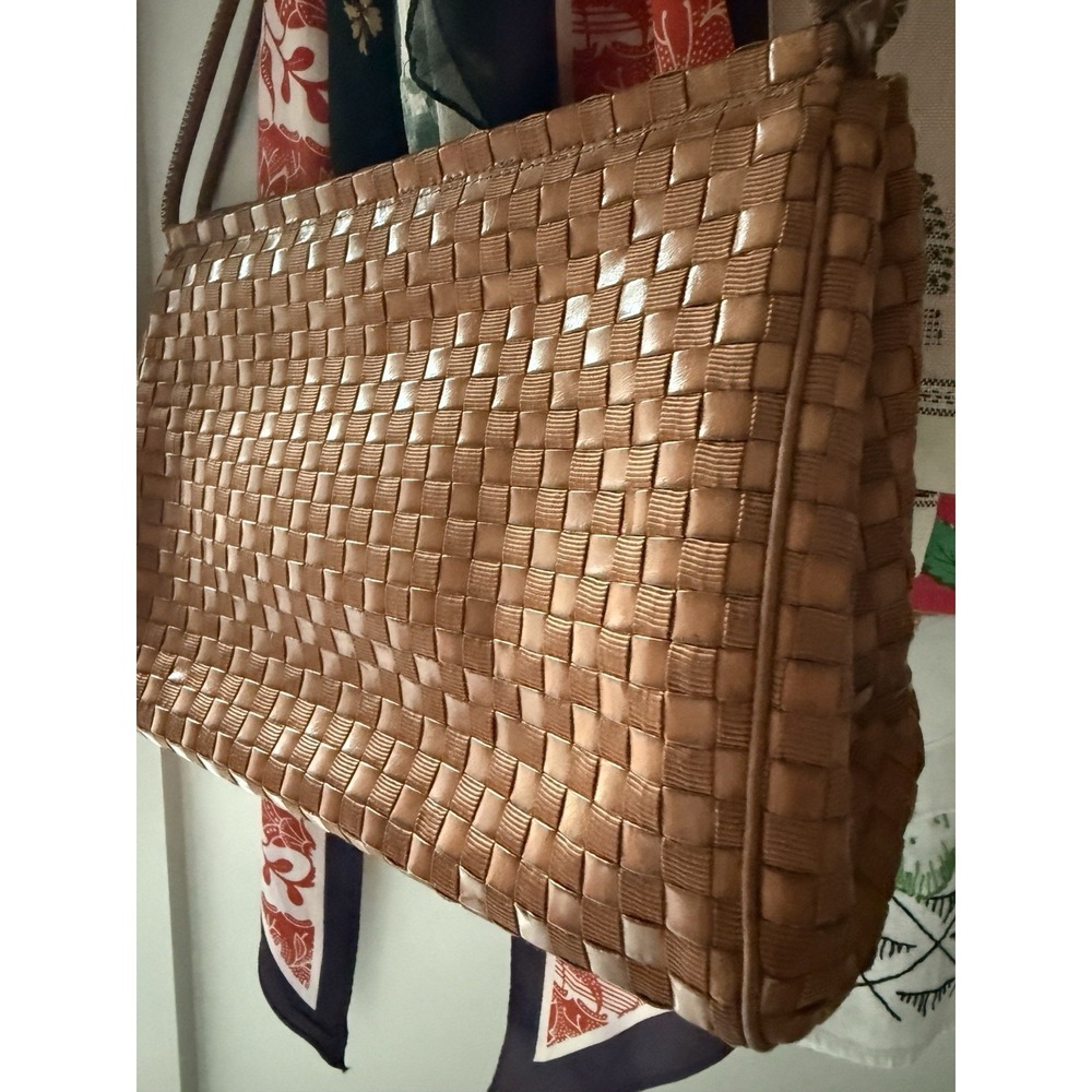 VTG Y2K 90s The Sak Woven Leather Ribbon Shoulder Bag Brown Boho Purse Hippie - Picture 3 of 13